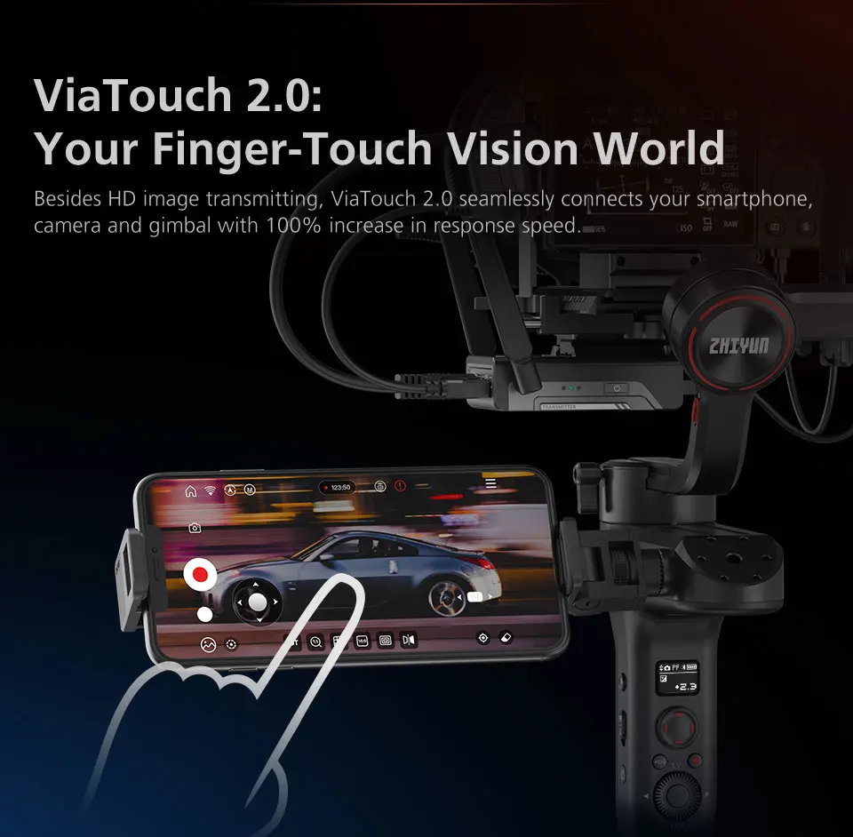 Официальный ZHIYUN Weebill S 3-х осевая передача изображения карданный Стабилизатор Для беззеркальных Камера цифровой зеркальной камеры CANON NIKON SONY DSLR Камера