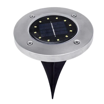 

TOP 12 Led Solar Power Buried Light Ground Lamp Outdoor Path Way Garden Decoration (Warm Light)