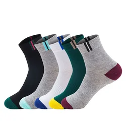 10 PICS=5pairs/lot Men Cottin Socks Men's Sweat-absorbent Breathable Sport Socks Colorful Men Athletics Socks Mesh Sports Socks