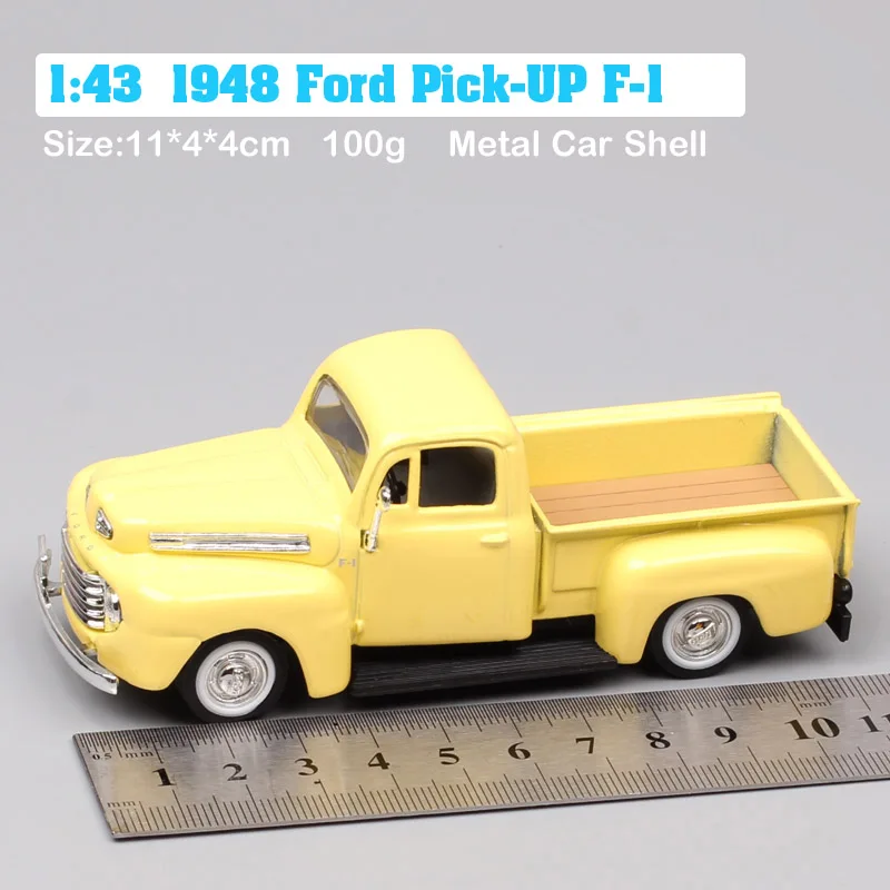 1/43 масштаб 1948 Ford pick-UP F-1 F-Series Super Duty the trucks Bonus pick up F1 металлическая литая модель Миниатюрные автомобили для детей - Цвет: 1948 Ford Pick-UP F