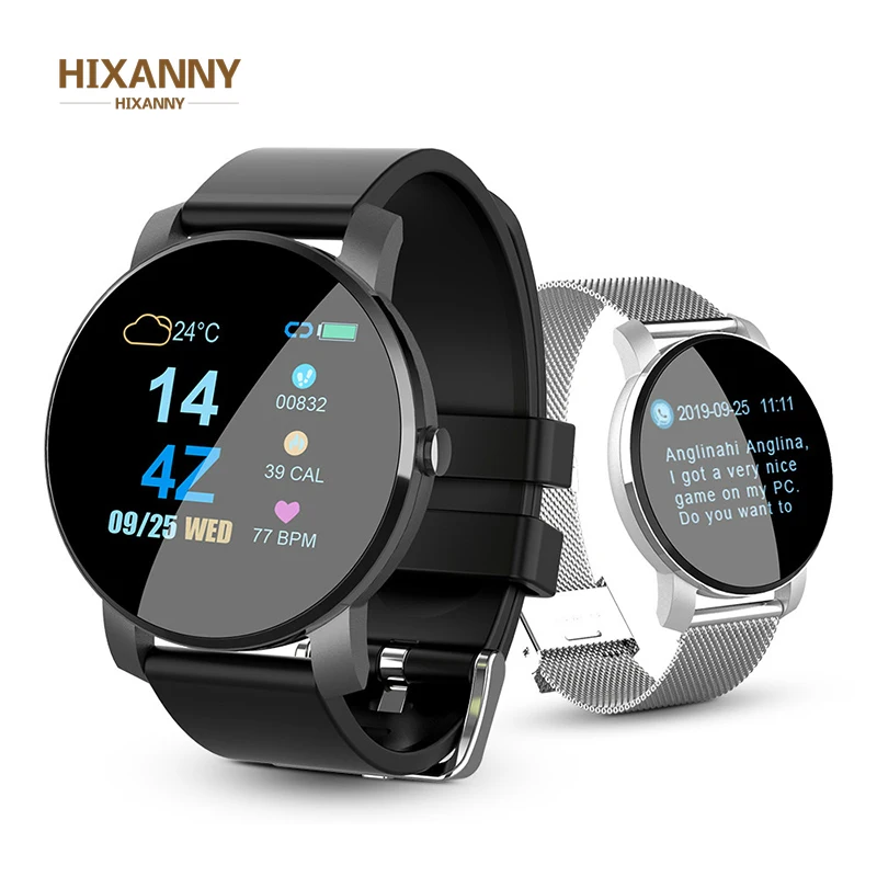 

Q5 Heart Rate Blood Pressure Oxygen Smart Watch Men and Women IP67 Waterproof Sports Path Weather Forecast SmartWatch PK IWO 8