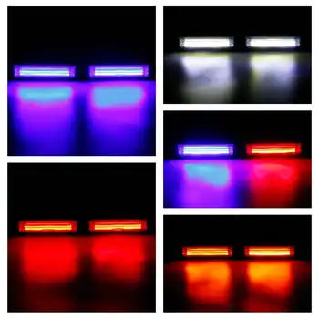 

New 40W COB Car Truck Front Grille LED Strobe Flash Warning Light Bar Change Styling Fireman for Police Emergency Work Fog Lamp