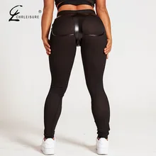 Леггинсы для фитнеса, женские, пуш-ап, одноцветные, высокая талия, сетчатые, леггинсы, Mujer, черные, дышащие, леггинсы Feamle