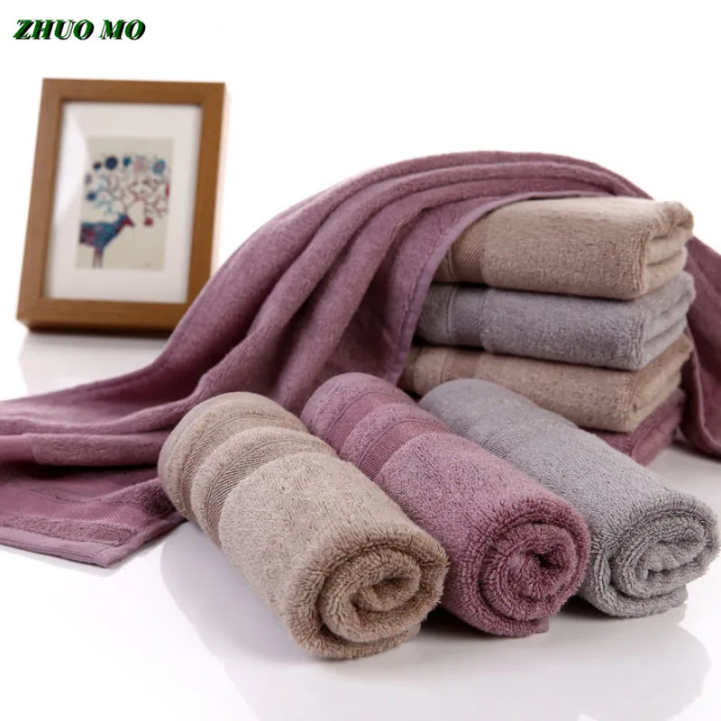 Bamboo Fiber Bath Towel Adults Soft Thick Antibacterial Outdoor Sport Travel 70x140cm ZHUO MO