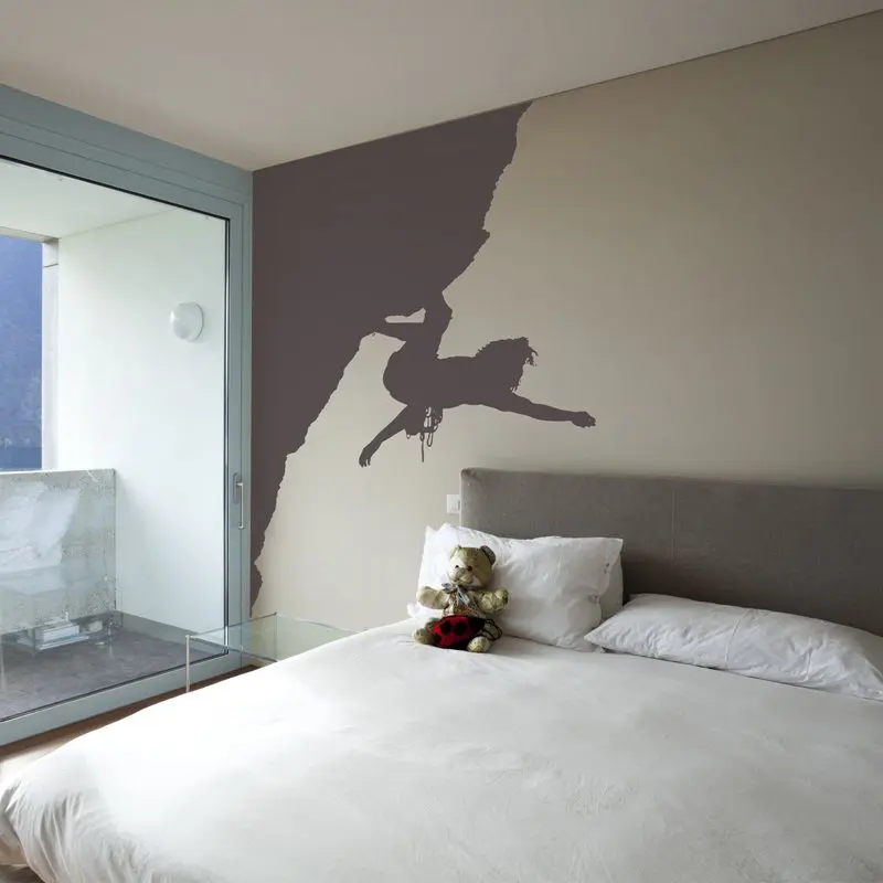 DCTAL Climbing Sticker Climbers Decal Extreme Sports Posters Vinyl Wall Decals Parede Decor Mural Climbing Sticker