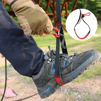 

Climbing Mountaineering Accessories Professional Adjustable Webbing Foot Loop Climbing Ascender Sling Belt Device Band Rock