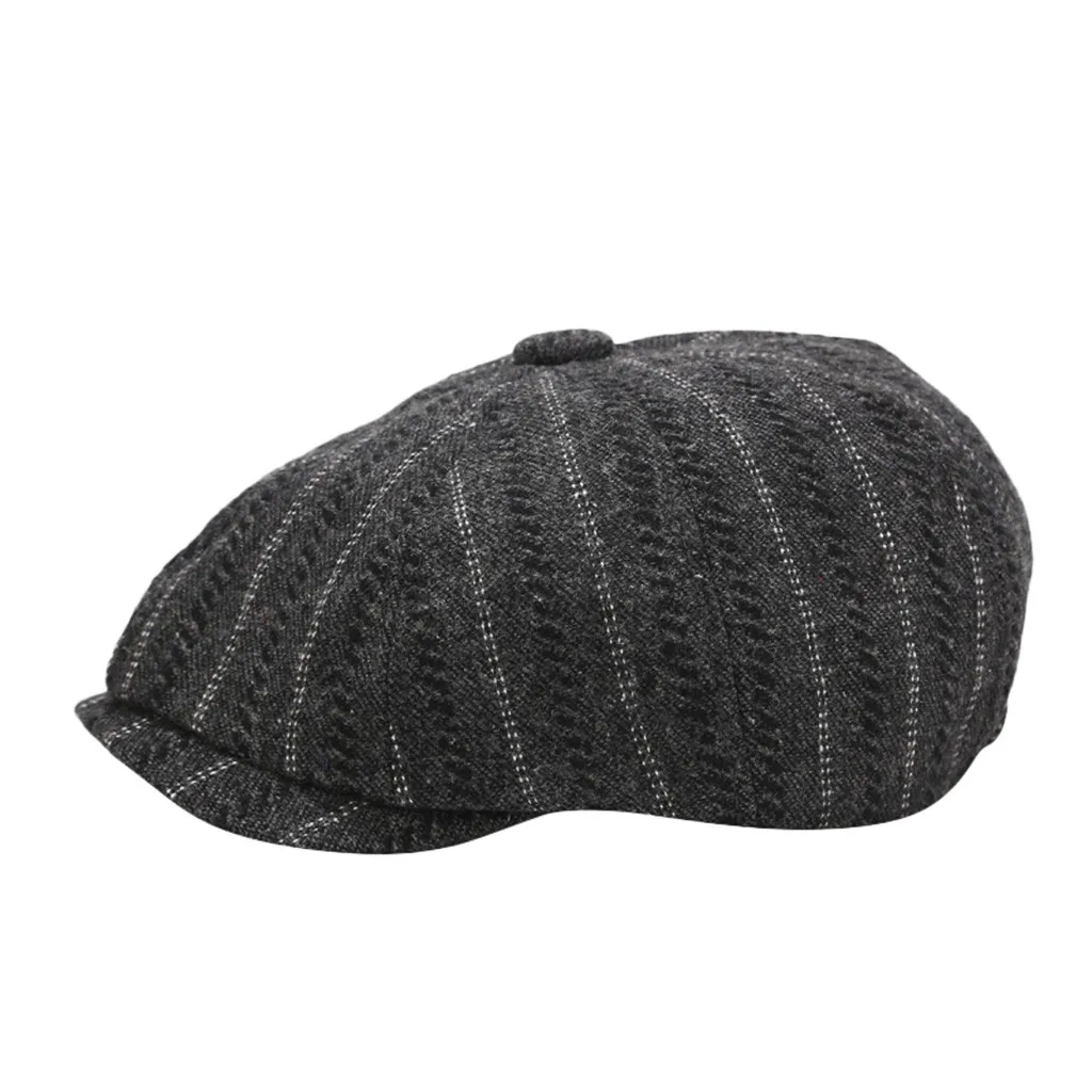 Gray Мужская и Женская Классическая Шапка Блиндер, кепка Бейкер для мальчика, кепка газетчик для вождения, плоская кепка, зимние шапки для мужчин, берет Gorras Para Hombre - Цвет: Gray
