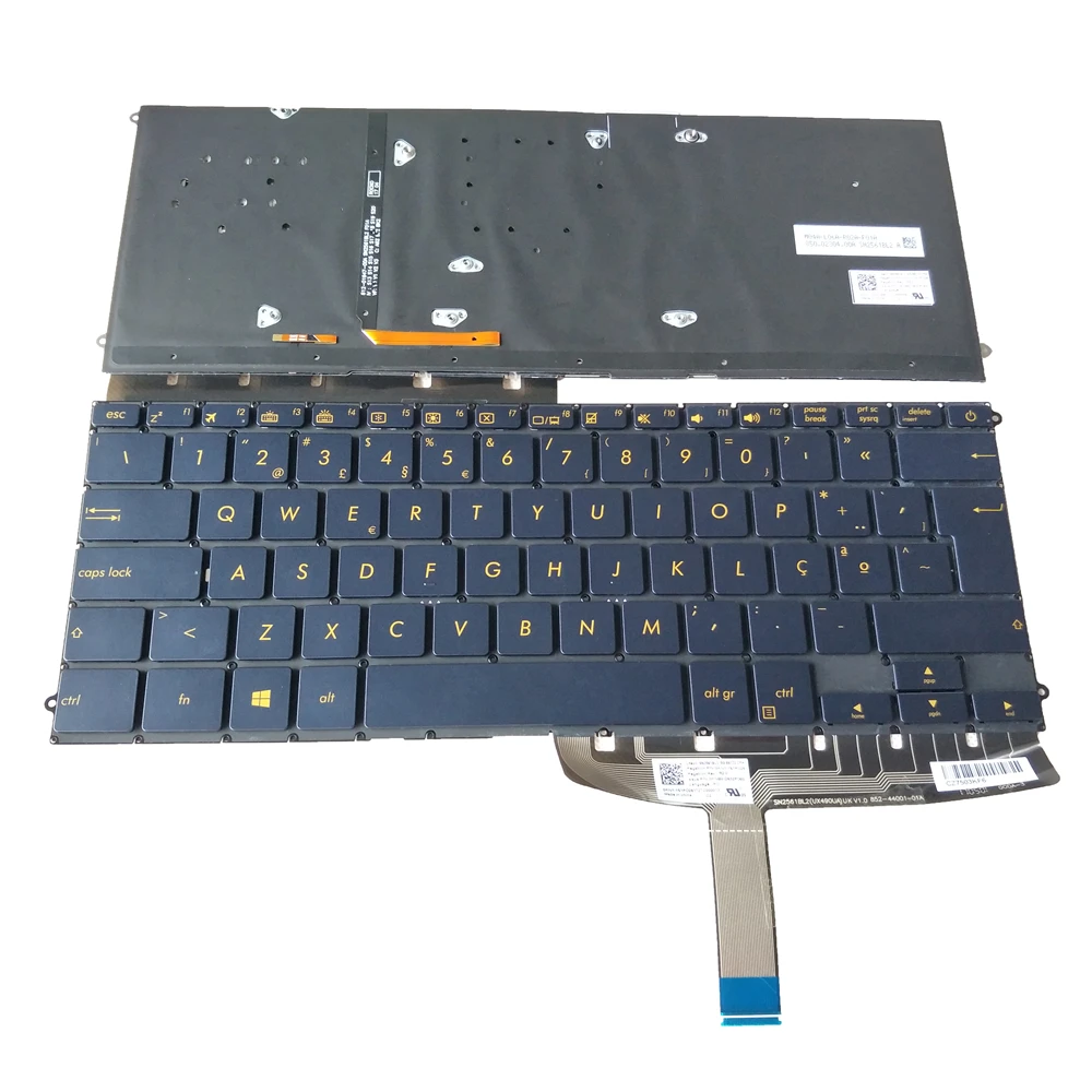 Teclado Retroiluminado Italiano Latino Português Teclados de Substituição para Asus Zenbook Deluxe Ux490 Ux490ca Ux490ua Ux490uar Pt-br