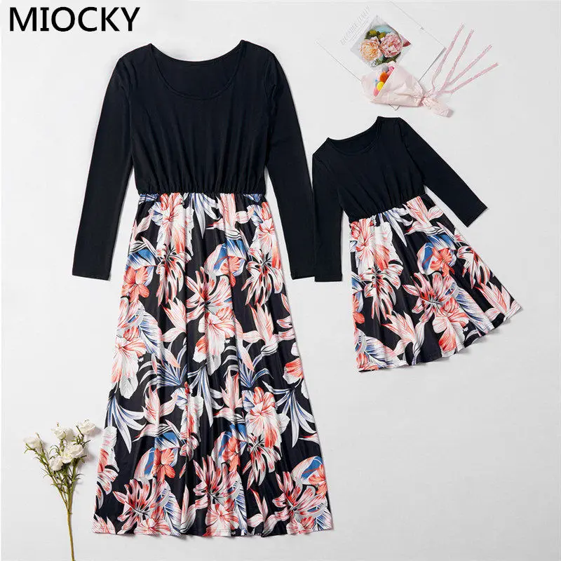 

Autumn Mom and Daughter Dress New Patchwork Princess Dress Mother and daughter clothes Family Look Mother daughter dresses E0309