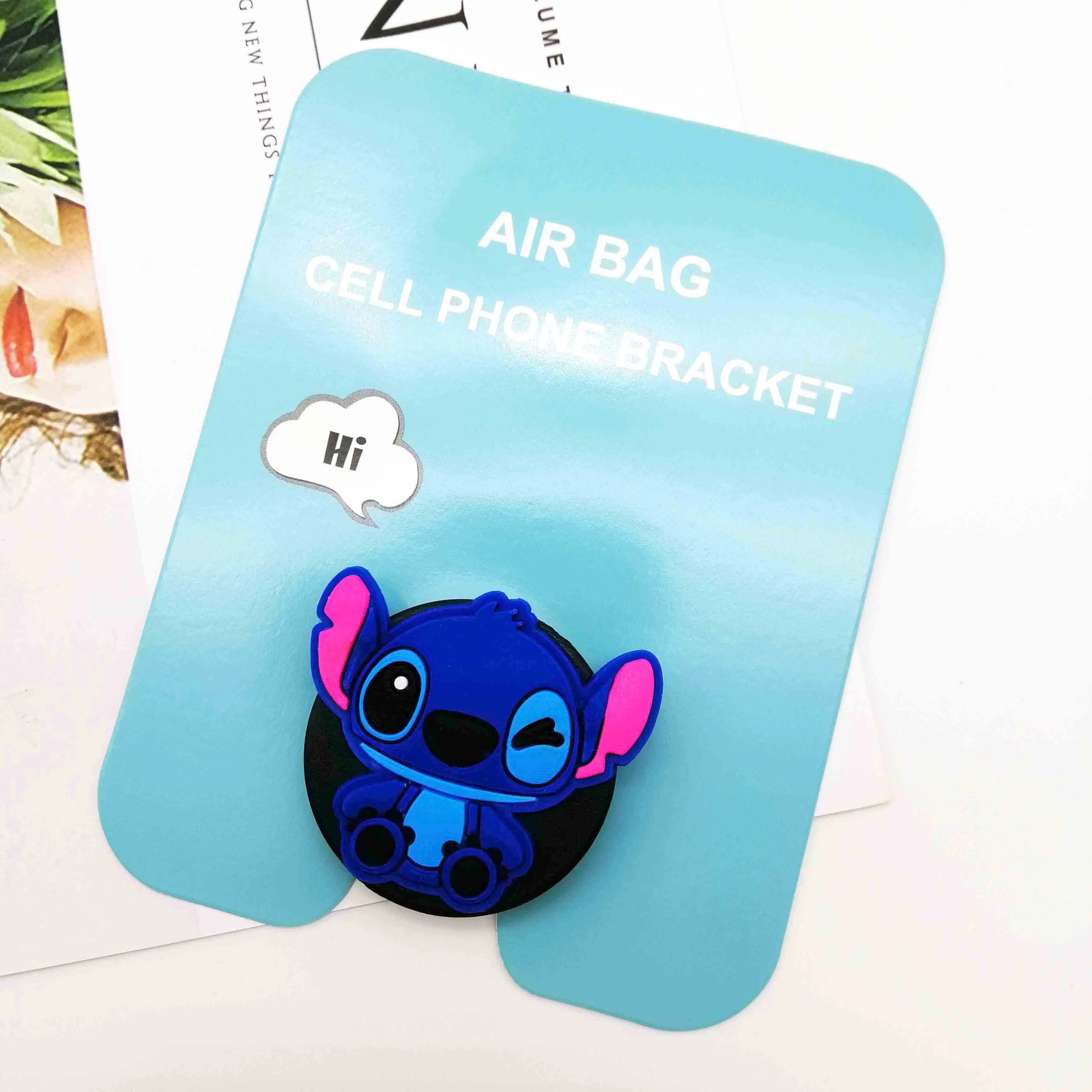 Универсальный Гибкий Кронштейн для мобильного телефона с мультипликационной воздушной сумкой, подставка для телефона, автомобильный держатель для телефона - Цвет: Stitch head