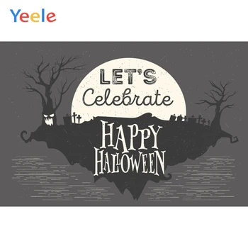 

Yeele Halloween Celebrate Tombs Ghosts Scary Night Photography Backdrop Personalized Photographic Backgrounds For Photo Studio