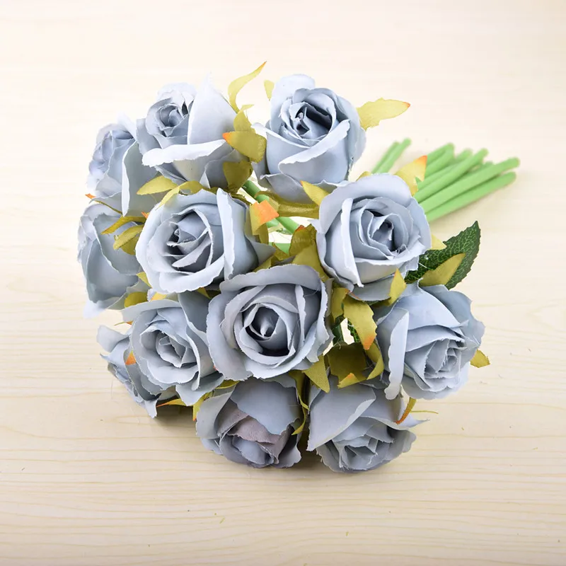 Букет для свадьбы, невесты, держащий цветок, романтическая мода, красочные поролоновые цветы, свадебные букеты, PE Роза, подружка невесты, винтажные D30 - Color: Gray