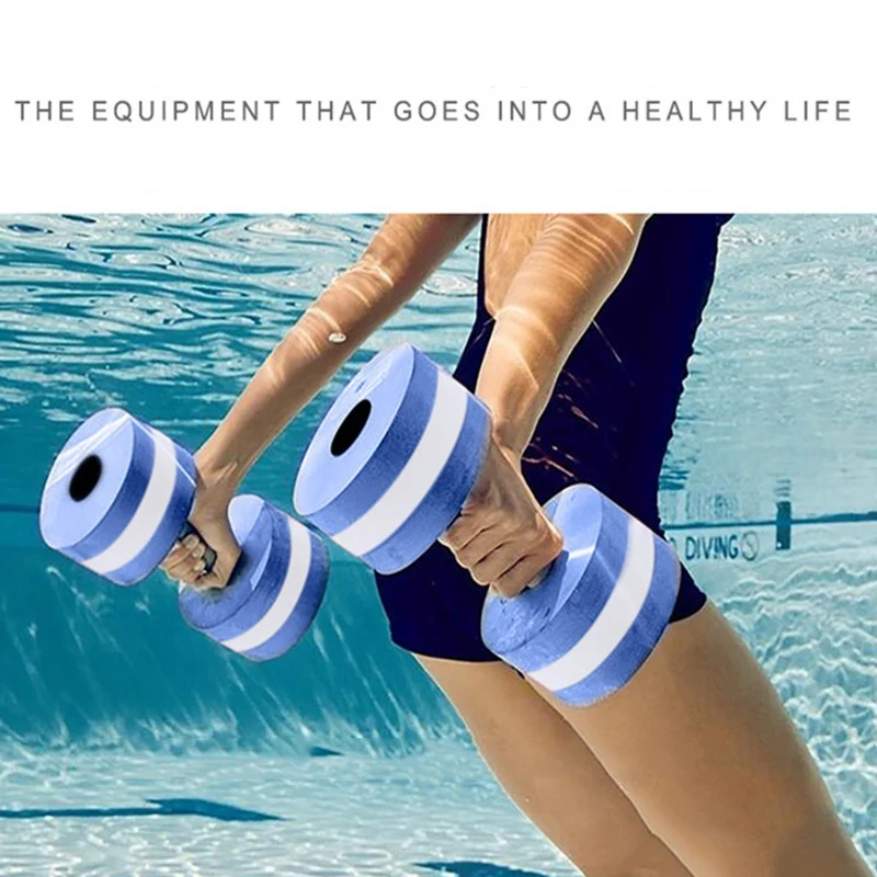 1Pc Outdoor Pool Toys Eva Foam Floating Dumbbells Summer Water Dumbbell Swimming Support Dumb | Спорт и развлечения