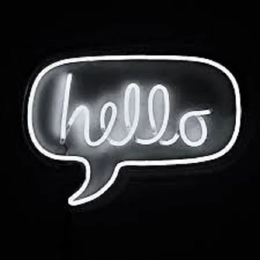 Белая акриловая неоновая лампа Hello White на заказ декоративный светильник ручной