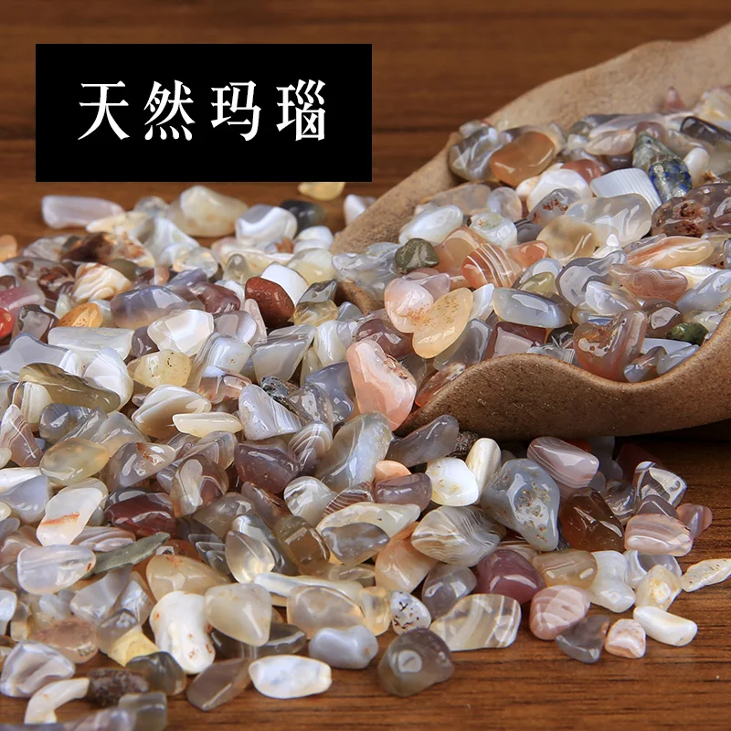 Natural crystal stone gravel fleshy flower pot fish tank stone cobblestone original stone white crystal pebbles - Цвет: TR18