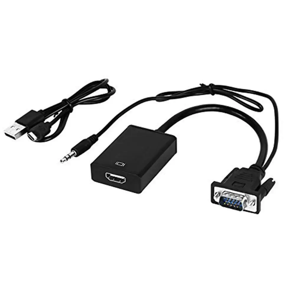 Высокая точность VGA штекер HDMI выход 1080P HD + Аудио ТВ AV HDTV видео кабель конвертер адаптер