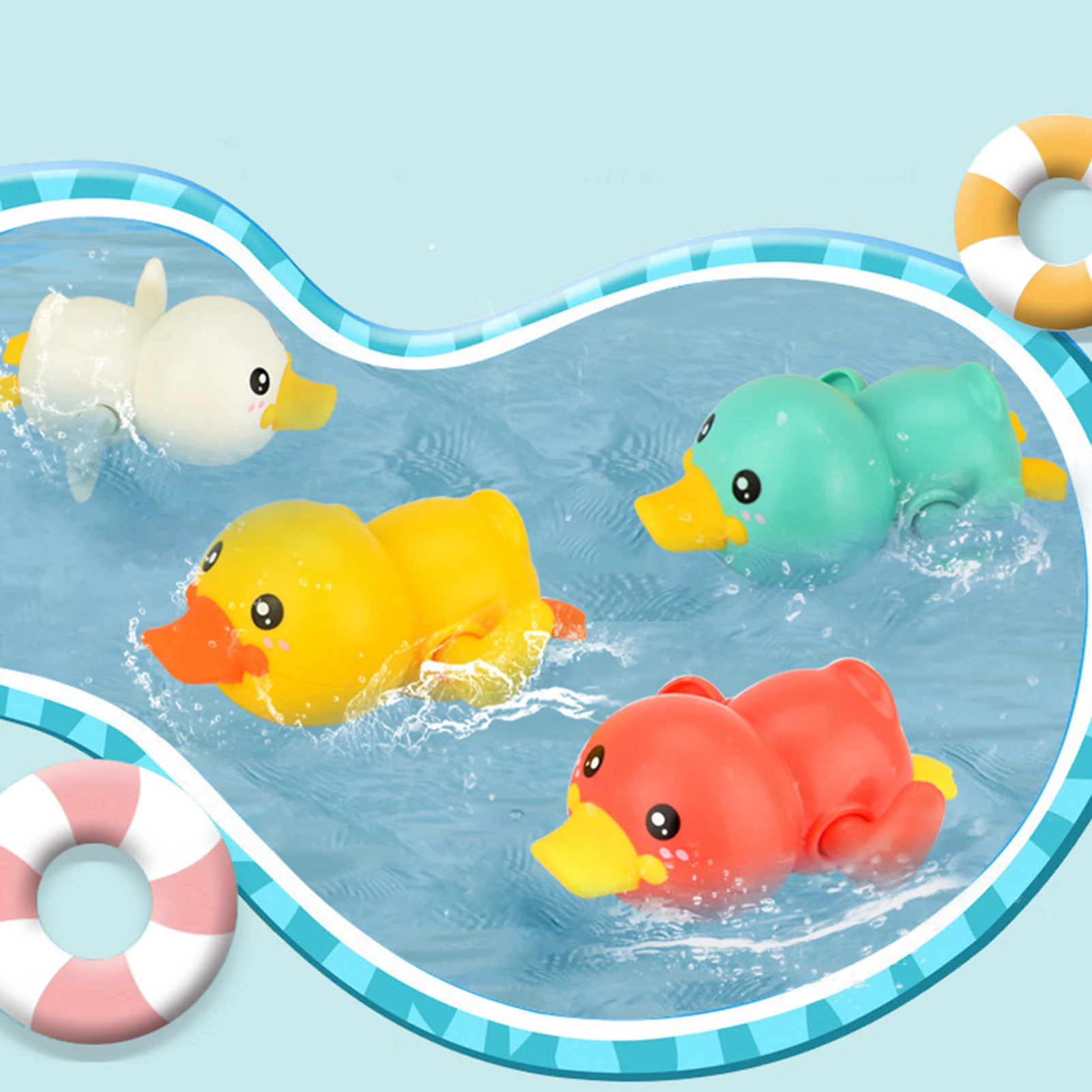 Baby bath toy swimming bath pool toy cute clockwork animal bath toy set
