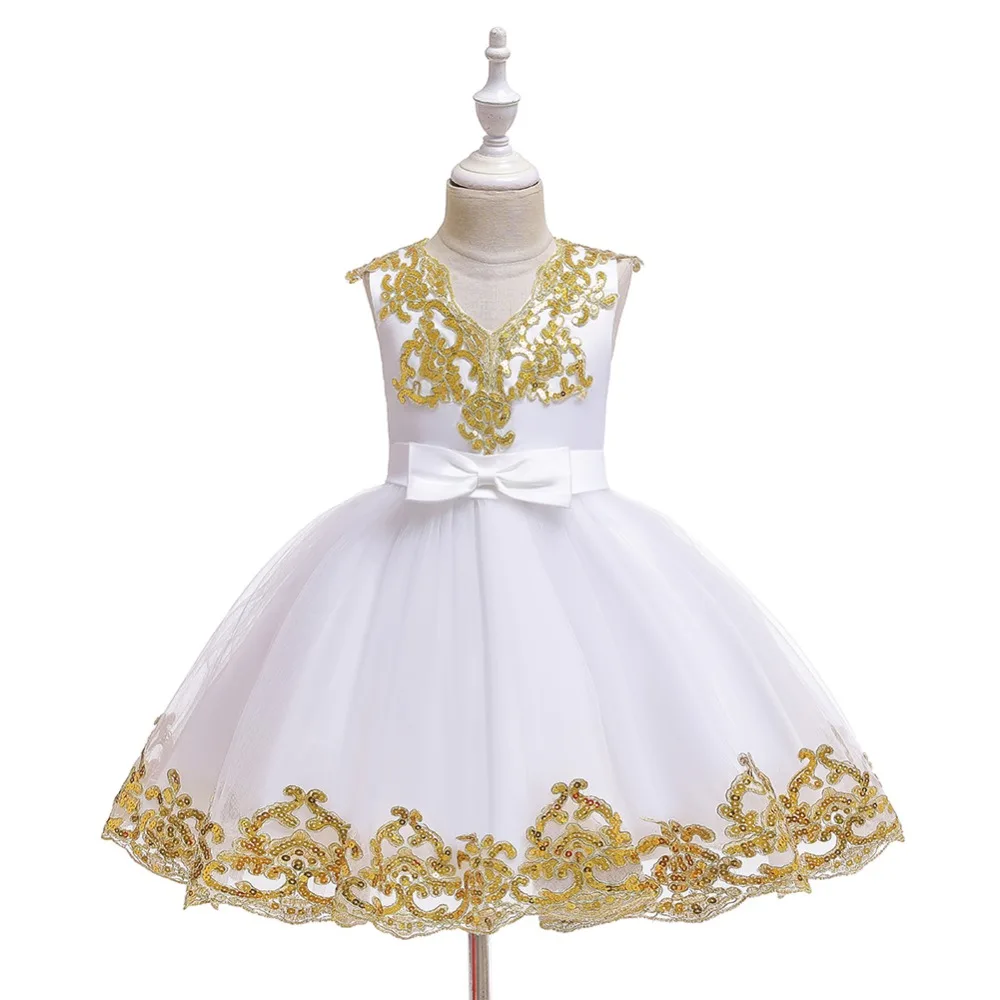 Шелковое платье принцессы с объемным цветком для маленьких девочек; свадебные вечерние платья; элегантные Детские платья для маленьких девочек; модная детская одежда