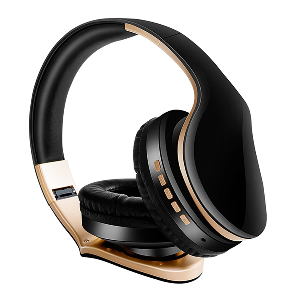 Wireless Bluetooth 5 0 Heavy Bass Headphone HiFi Stereo Sport Headset with Mic