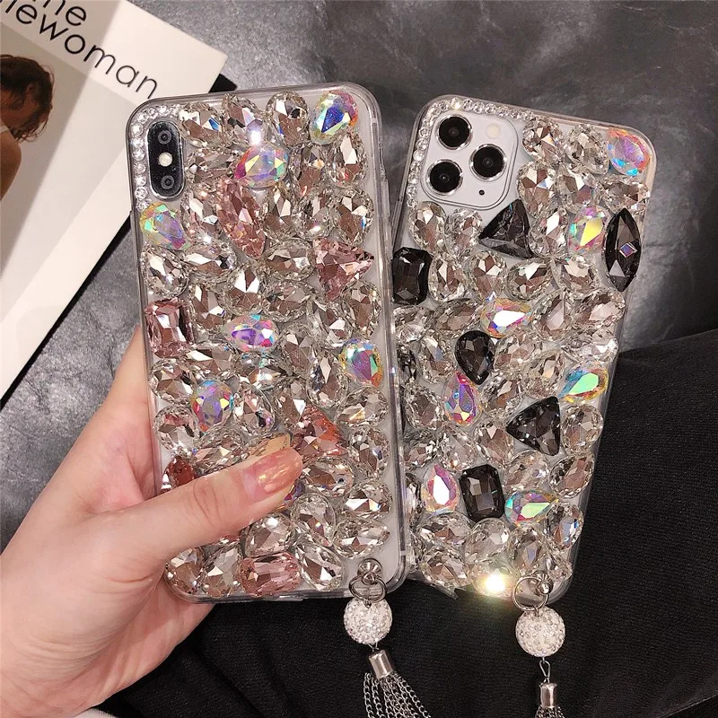 Роскошный чехол ручной работы с бриллиантами для Iphone 12 Mini 11 Pro XS Max XR X 8 7 6 6S Plus SE