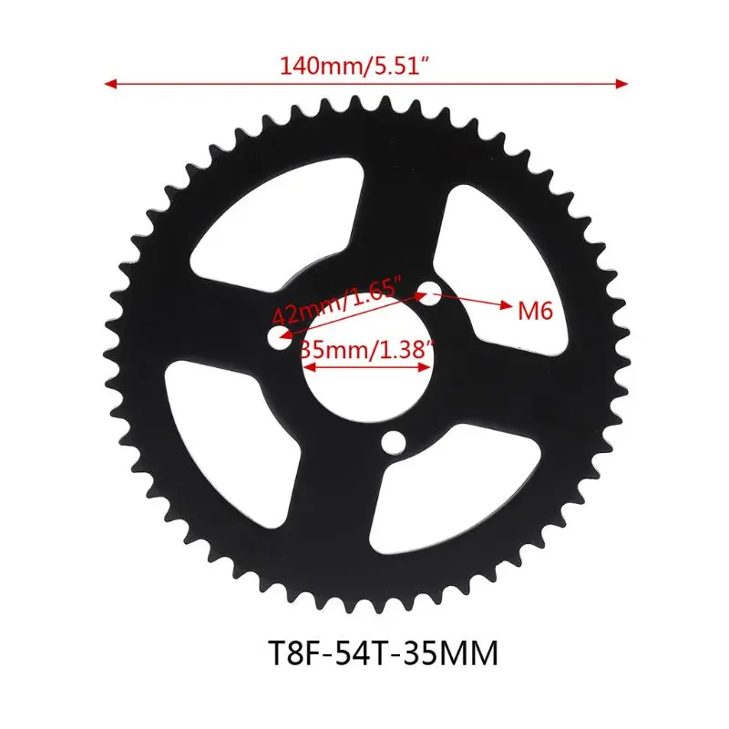 Мотоцикл Задняя звездочка шестерни T8F отверстие внутренний диаметр 35 мм 54T 64T Мото части - Цвет: 35mm 54gear