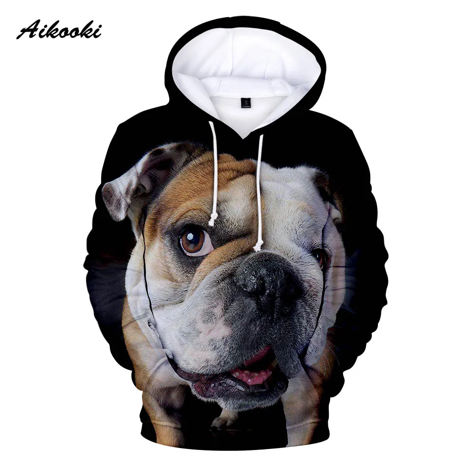 Fashion Brand French Bulldog Hoodies Men/Women Spring/autumn 3D Cute Rose Design Boys/Girls Sweatshirts | Мужская одежда