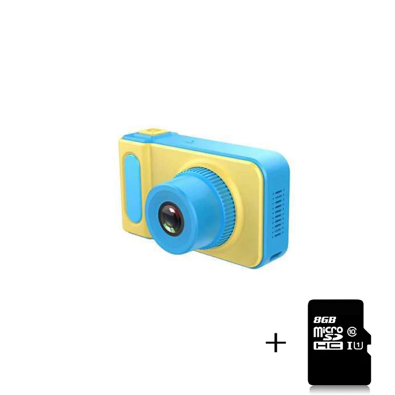 blue with 8G Детская мини-камера детские развивающие игрушки для детей детские подарки на день рождения 3MP цифровая камера 1080P проекционная видеокамера - Цвет: blue with 8G