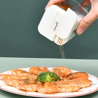 Seasoning Box Four-Divided Transparent Plastic Storage Box Cooking Bottle Seasoning Jar Hand-Press Household Kitchen Supplies 2