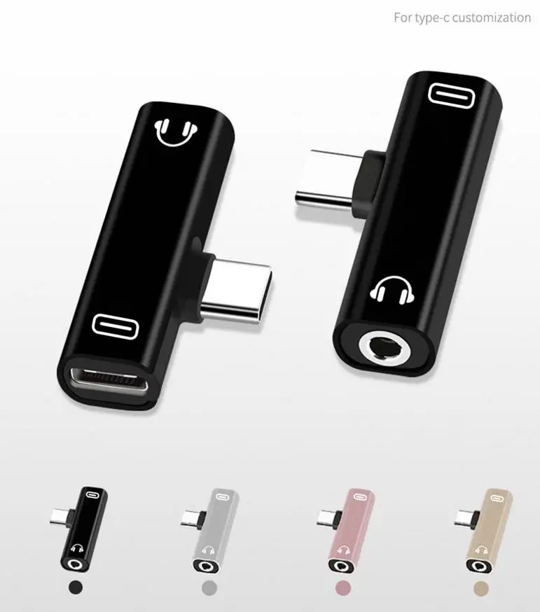 Двойной тип C USB-C наушники аудио зарядка зарядное устройство адаптер сплиттер конвертер для Xiaomi 6 6X8 Note3 huawei mate 10 P20