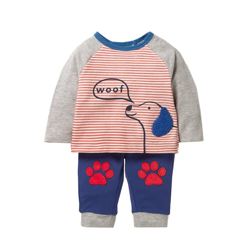 

Back to School Outfits Animals Baby Boys Tops+Pants 100% Cotton Kids Tracksuit Causal Boys Clothes Set Children Clothing Sets