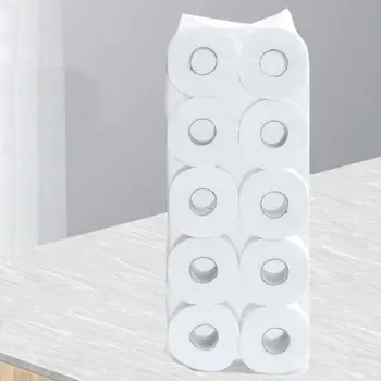 

10 Rolls Toilet Paper 4-Layers 270 Sheets Thickened Household Bath Tissue Towels