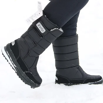 

Snow Boots Man Waterproof Mid-calf Military Boots Windproof Nice Short Plush Winter Men Shoes Big Size 36-56