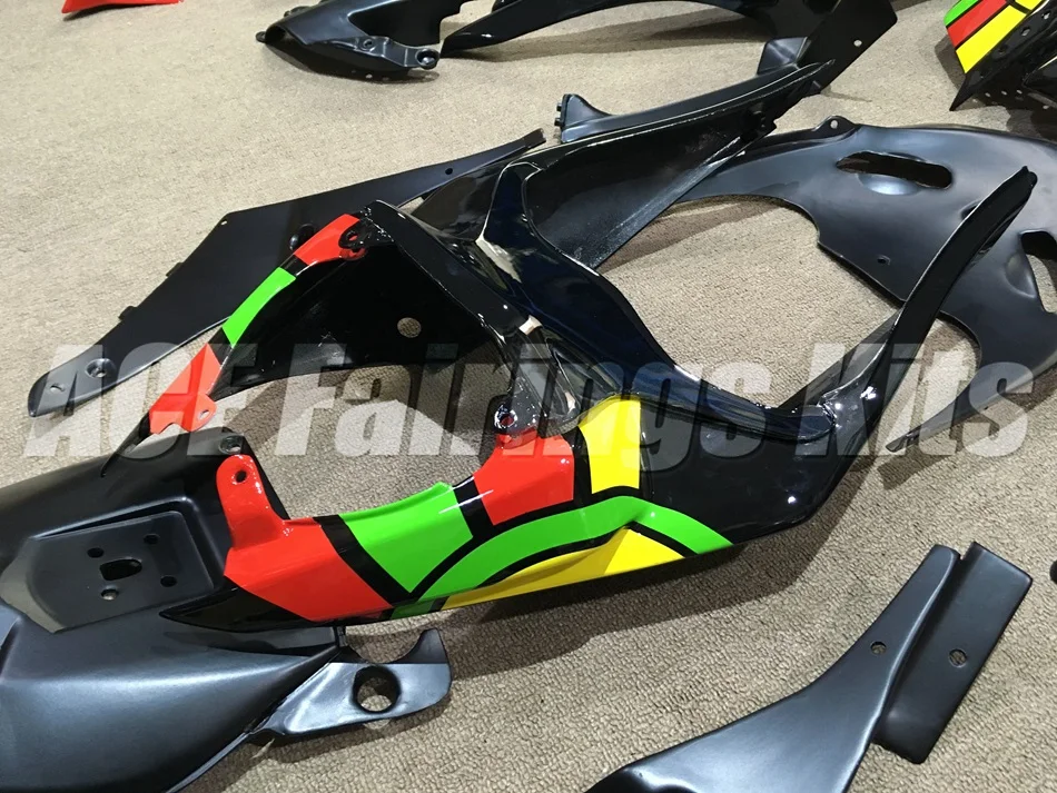 Литья под давлением ABS обтекатель комплект подходит для Kawasaki Ninja ZX6R 2009 2010 2011 2012 Обтекатели ZX-6R 09, 10, 11, 12, стильные изготовленные на заказ