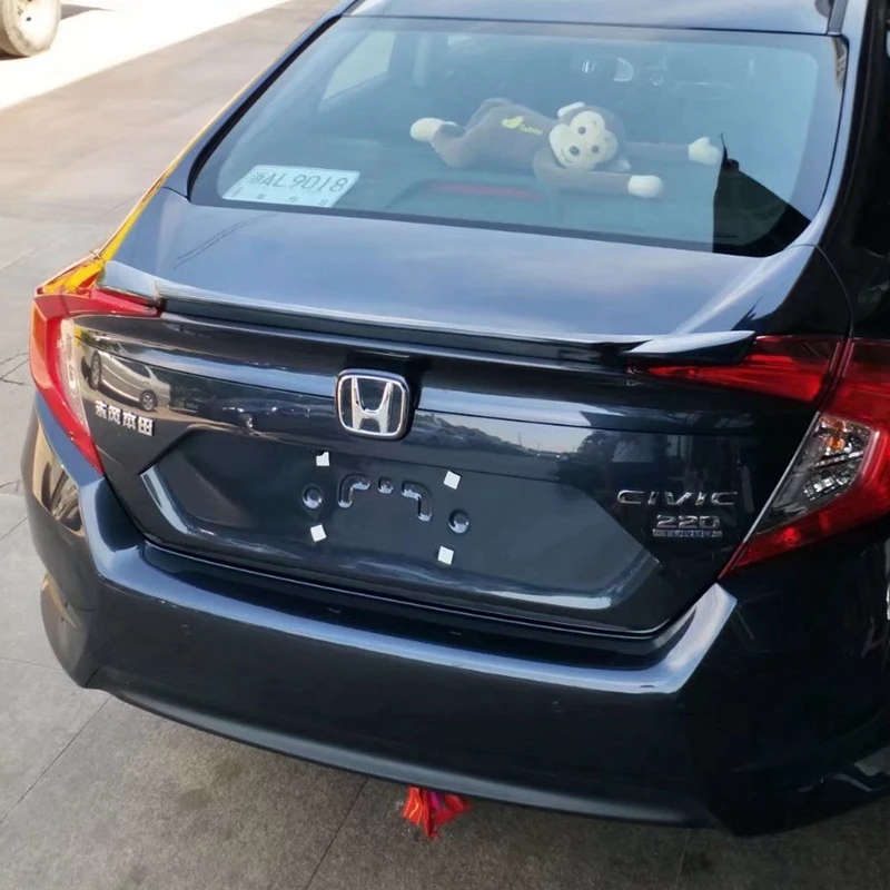 Дизайн для Honda Civic 10th Высокое качество ABS пластик праймер цвет задний спойлер багажника хвост загрузки декоративное крыло стайлинга автомобиля