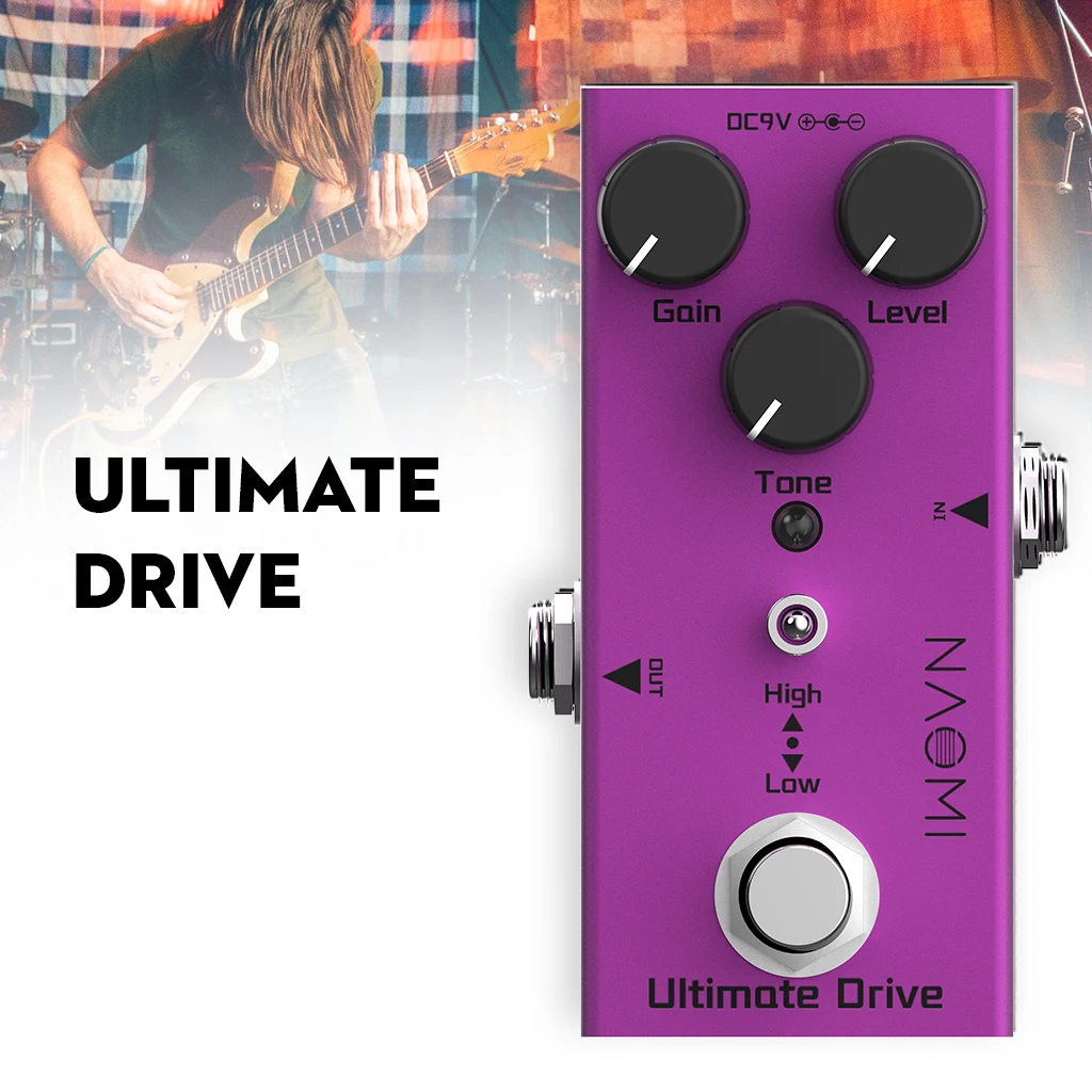 

Ultimate Drive Guitar Effect Pedal Overdrive Effect With True Bypass Wiring & Different Sounds & High / Low Tone Switch