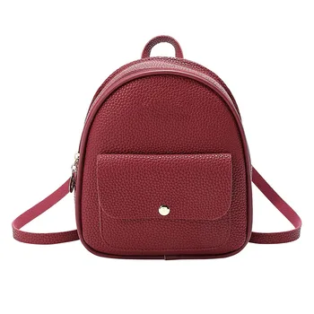 

Fashion Women Shoulders Small Backpack Letter Purse Mobile Phone Simple Ladies Travel Bag Student School Backpacks
