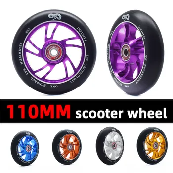 

[110MM] Two-sided printing Aluminium Alloy Steel Hub High Elasticity Scooter Wheel 88A Precision Skateboard wheels