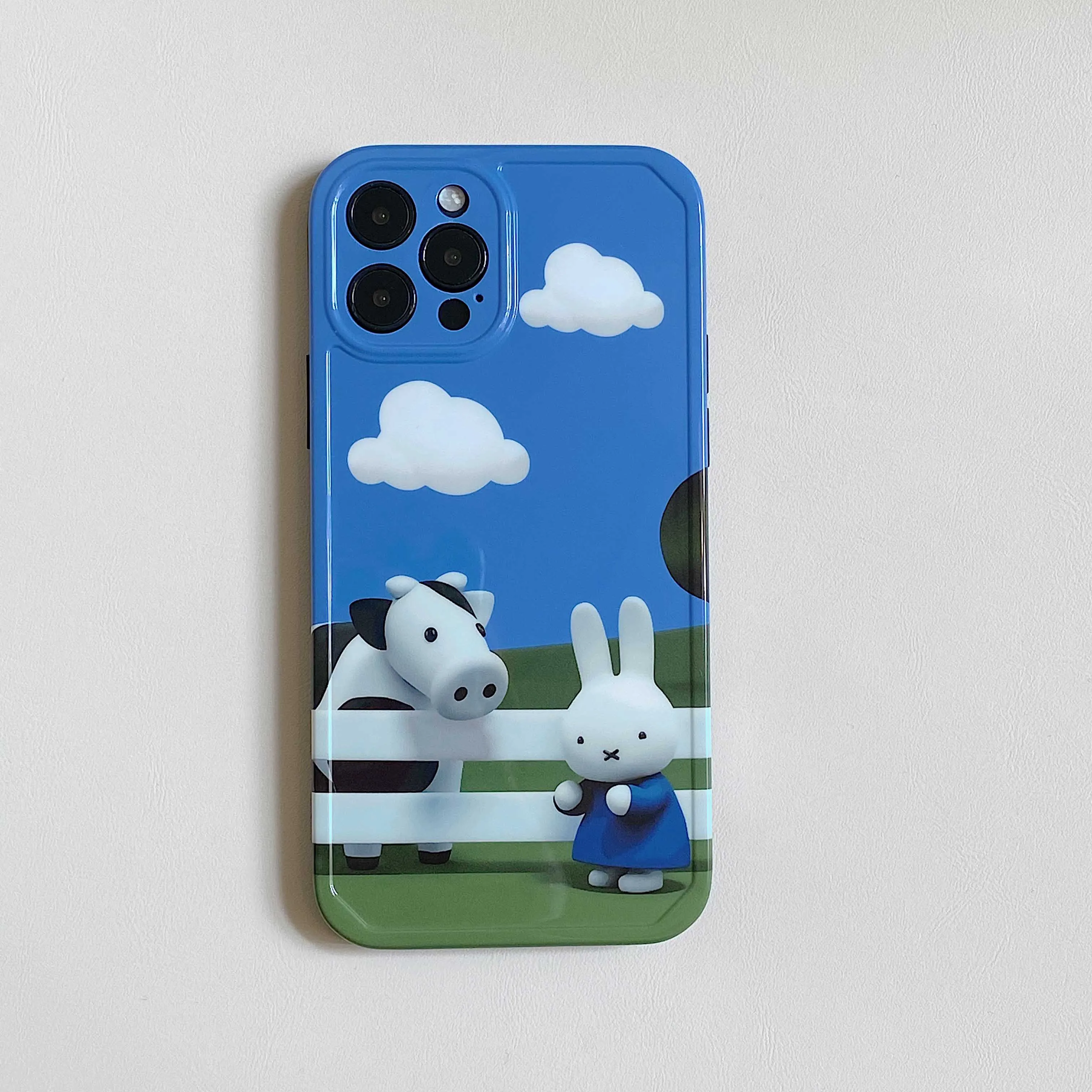 Lovely cartoon Cows Rabbit phone case for iphone 12 11 13 Pro Max Cover soft Protection 7 8 plus XR X XS 8Plus Fundas coque iphone 13 pro phone case