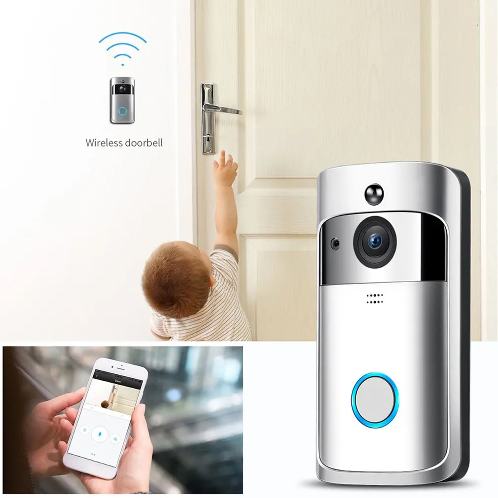 

M3 Night Vision WIFI Smart Video Doorbell Wireless Portable Home Door Bell Cordless Phone Intercom Smart Home Parts