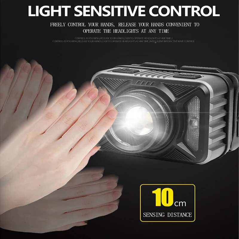 Litwod XHP50 светодиодный движения тела Сенсор фары мини фар Перезаряжаемые Открытый