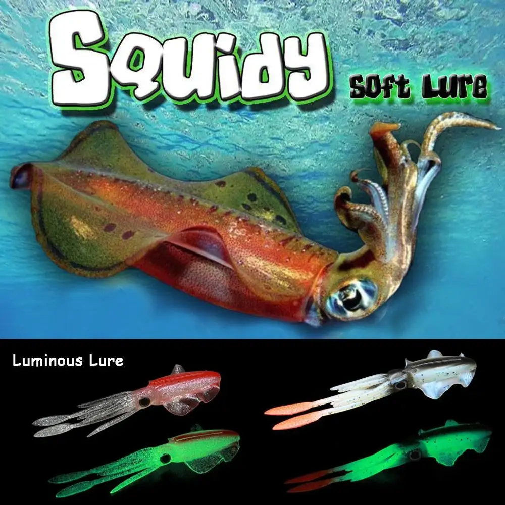 1 шт. 4 цвета 5/8 5/15 5 г Мягкие силиконовые приманки на осьминогов светящиеся УФ