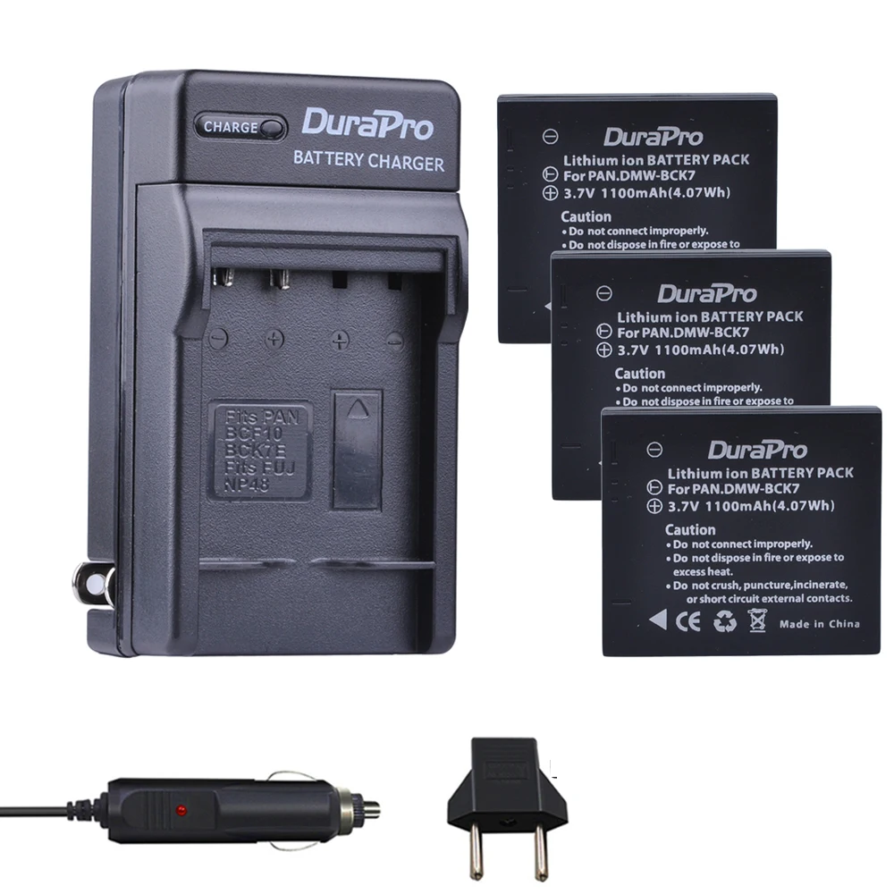 3 шт. для panasonic DMW-BCK7 ДМВ BCK7 Камера Batteria+ автомобиля Зарядное устройство для panasonic DMC-S1A DMC-S1K DMC-S1N DMC-S1P DMC-S1S Батарея