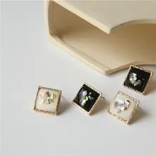 MuHan Мода s925 Серебряные серьги в виде капли масла металлические серьги ретро квадратные серьги для женщин Свадебные украшения Аксессуары