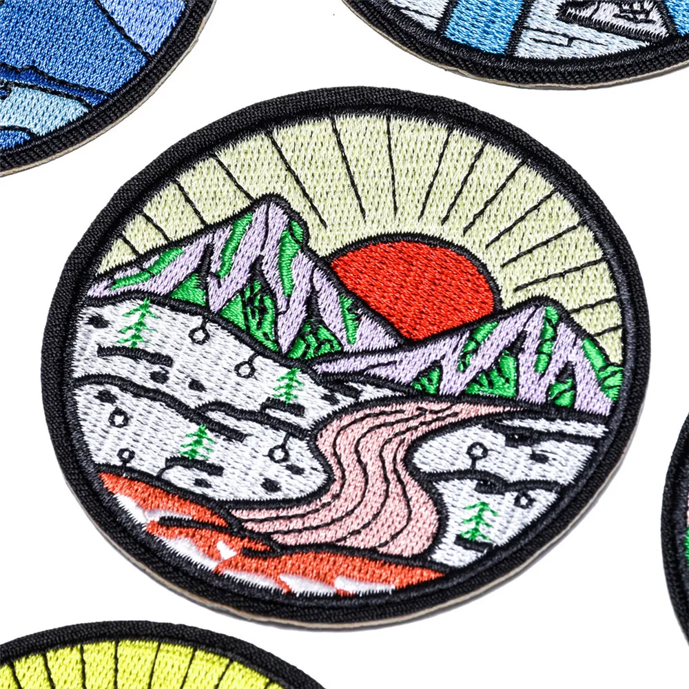 Scenery Sun Cute Iron On Patches For Clothes Handmade Sewing Patterns Embroidered Applique Patch On Clothes Stickers Vintage Scenery Sun Cute Iron On Patches For Clothes Handmade Sewing Patterns Embroidered Applique Patch On Clothes Stickers Vintage
