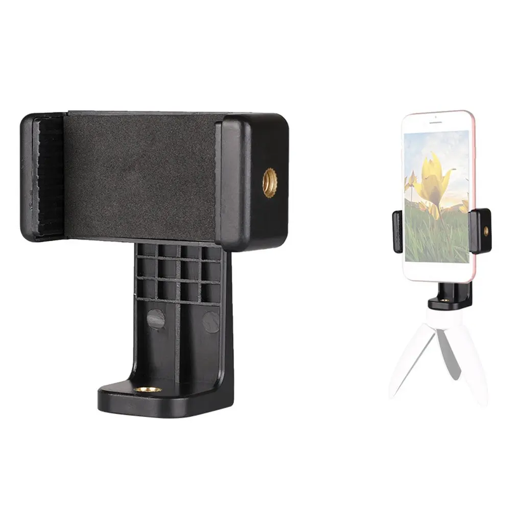 Tripod Mount Adapter Cell Phone Clipper Holder Vertical 360 Tripod Stand for iPhone for xiaomi for Camera Lazy Holder dropship