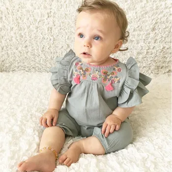 

Summer Baby Clothing Newborn Baby Girl Romper 2020 Fly Sleeve Toddler Jumpsuit Girls Playsuit Casual Baby Girl Clothes Romper