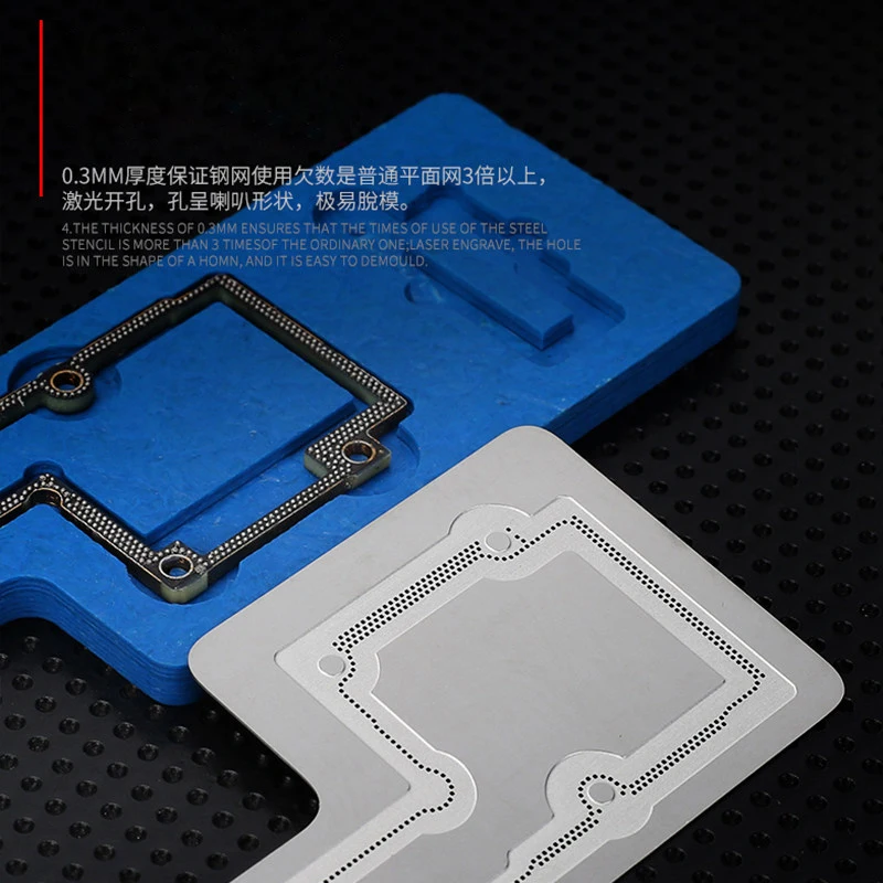 Механик BGA реболлинга стальные формочки Набор 3D желобки позиционирования промежуточный слой посадки Оловянная платформа для iPhone X XS MAX