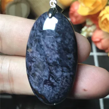

Natural Sugilite Beads Pendant For Women Man Crystal 39x22x8mm 925 Silver Anticancer Oval Stone Necklace Pendant Jewelry AAAA