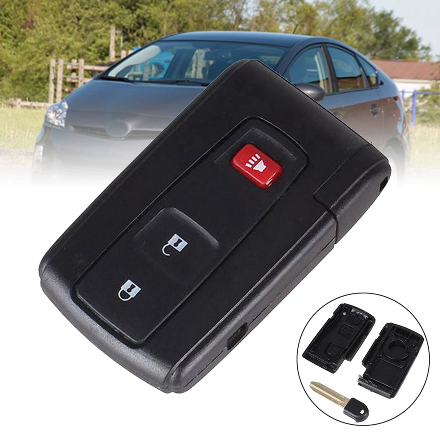 

2+1 Buttons Remote Car Key FOB Shell Case Cover for Toyota Prius 2004 2005 2006 2007 2008 2009 Replacement Auto Car Key Shell