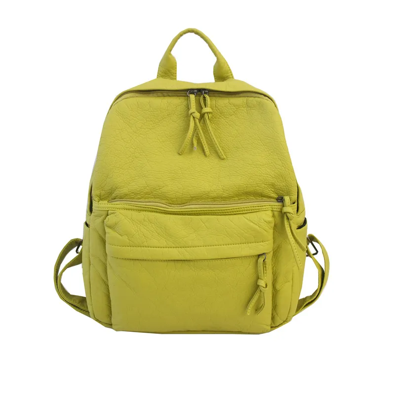 Женский рюкзак высокого качества из искусственной кожи, модные рюкзаки Mochila Feminina Escolar, рюкзак с защитой от кражи, сумка для женщин - Цвет: Цвет: желтый